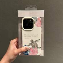 1个TPU材质可爱芙蓉花和海龟壳图案手机壳，兼容苹果手机，国际版，非国内版 - 白色 - 查看 2