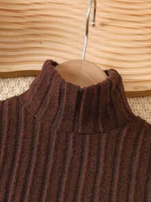 2pcs Girls Solid Ribbed Knit Cover Up + Cami Dress Casual Set