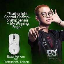 RAZER Chuột chơi game không dây chuyên nghiệp Viper V2 Professional Edition 74g Siêu nhẹ Kết nối chế độ kép Thời lượng pin 70 giờ Độ trễ cực thấp 30K Phong cách chơi game chuyên nghiệp Artifact - trắng - Xem 5
