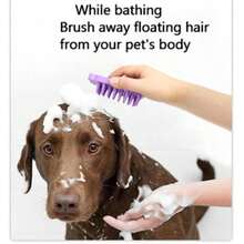 1pc Summer Pet Bathing Brush, Silicone And Rubber Care Tool For Dogs And Cats, Smooth Pet Hair During Bathing