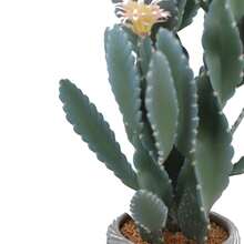 91 Cm Artificial Cactus, UV-Resistant Faux Cactus Plant, Artificial Cactus With Pot For Home, Office, Living Room, Bedroom, Foyer, Porch, Decoration - White - View 4