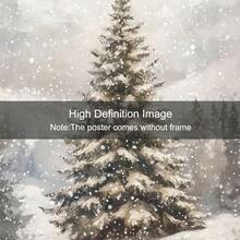 1pc Framed/Unframed Vintage Christmas Tree Poster Festival Cozy Wall Art Canvas Print Minimalist Retro Winter Xmas Holiday Farmhouse Decor Rustic Painting For Apartment, Living Room, Bedroom, Modern Home Decoration Christmas Decoration XMAS Decor Christmas Tree Gift Decor Thanksgiving Wedding Home Decor Fall Decor Autumn Decor Birthday Decorations For Gifts Party Supplies Indoor Holiday Festival Decor Halloween Decor Wall Decor Halloween Ornaments - Multicolor - View 6