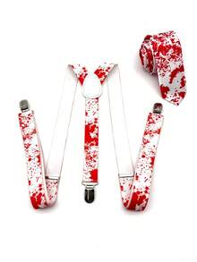 1 Bộ dây đeo và cà vạt chủ đề máu tiệc Halloween dành cho nam, Bộ dây đeo và cà vạt in hình máu bắn tung tóe Phụ kiện Halloween, Trang phục Halloween Phụ kiện mùa thu đông Trang phục Halloween, Phù hợp cho thanh thiếu niên, Thanh niên, Nam giới, Thường ngày, Ngoài trời, Thể thao, Kỳ nghỉ, Quà tặng tốt nghiệp, Sinh nhật, Trang phục hàng ngày - Nhiều màu - Xem 5