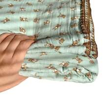 Kids Blankets - Manta de algodón plisado de clase A con corazón púrpura - Ver 6