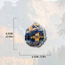 1pc Italian Landmark Fridge Magnet, 3D Resin Milan Duomo, Venice Canal & Italian Motorcycle (Vespa), Travel Souvenir Gift, Home Office Fridge Decor