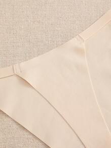 5条/套 纯色无缝低腰丁字裤