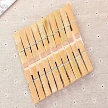 60/30pcs Wooden Clips, 2.87 Inches. They Can Be Used As Photo & Picture Hangers, Clothespins, Sock Clips, And General Clips. - Multicolor - View 5