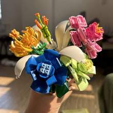 DIY Assembly, Eternal Building Block Flowers No Watering Needed, Home Desktop Decor Ornament - 1 Item - View 8