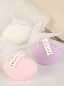 1 pieza Vela de incienso con forma de concha, de apariencia exquisita. La llama de la vela parpadea y emite un encantador aroma, creando fácilmente una pequeña esquina acogedora y cómoda, agregando un toque de poesía a la vida.