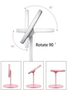 1 pieza Espejo de maquillaje LED con 3 colores, regulable al tacto, carga USB, espejo de tocador portátil para dormitorio, residencia universitaria, sala de vestir
