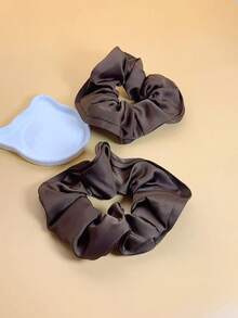 1 件女士缎面发圈、优质发带、马尾辫固定发饰、马尾辫固定器、发圈、发橡皮筋、发绳、发饰