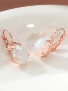 1 Pair Minimalist Teardrop Pendant Earrings, Suitable For Daily Wear, Great Gift For Colleagues And Classmates On Birthdays And Holidays