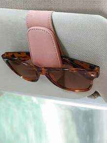 Magnetic Car Glasses Clip, Made Of Soft Leather, Thin & Compact Design Without Blocking Vision, Portable Multi-Function Glasses Holder - A - View 14