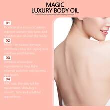 west&month 100ml Magic Luxury Body Oil Deeply Moisturizing Dry Skin Anti-Aging Tightening Firming Chest Thighs Improve Elasticity Rejuvenating Repairing Muscle Relax Soften Nourishing Massage Oil - 紅色 - 查看 8