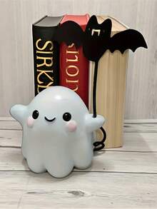 1 pieza Decoración linda de fantasma de Halloween de 3.15 pulgadas, decoración de fantasma con murciélago, adecuado para decoración de Halloween, decoración de mesa, sala de estar, dormitorio, estudio, decoración de habitación, decoración del hogar para festividades