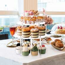 1 件亚克力蛋糕展示架，花瓣甜点展示架，透明展览架，适用于生日、婚礼 - 無色 - 查看 1