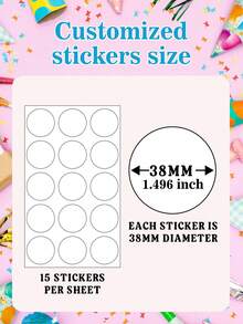 1set/15pcs Custom Birthday Party Favor Labels,Birthday Party Favor Stickers, Personalized Waterproof Vinyl Decal, Scrapbooks, Gift Wrapping, Unique Party Favors For Mom, Family Brunch, Heartfelt Gift For Graduate - Style 9 - View 5