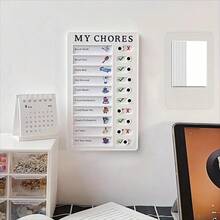 1pc Reusable Checklist Board - Replaceable Blank Paper For Home And Study Planning, Plastic Material, Task Management With Checkboxes, Task Organization | Checklist Board | Plastic Checklist Board, Checklist Organizer