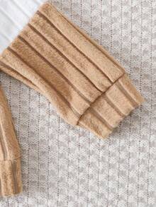 Spring & Autumn Baby Boy Casual Round Neck Bear Graphic Long Sleeve Top And Elastic Waist Side Color Block Long Pants Outdoor Suit