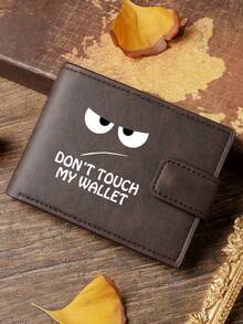 Fashionable Faux Leather Wallet - Compact Zipper Card Holder With Coin Pouch, Snap Closure Card Case, "Don't Touch My Wallet" Design, Ideal For Daily Use Billfold - one-size - View 13