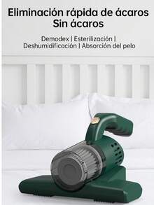 Aspirador de Mano para áCaros, Aspiradora de Cama Eliminador de ácaros, MáQuina de Limpieza InaláMbrica para Eliminar áCaros, Potente Eliminación Inalámbrica de ácaros Aspiradora