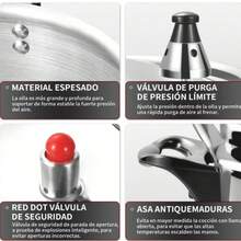 4L Aluminum Pressure Cooker Steamer Soup Pot Set Cooking Meat Compatible With Gas Stove Top And More For Kitchen Restaurants, Used For Cooking Rice, Soup - Silver - View 6