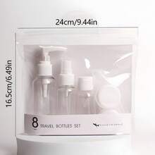 Set de 8 botellas cosméticas de viaje, kit organizador de maquillaje portátil, bolsas de plástico EVA
