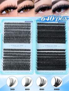 Bộ 640/800 kẹp uốn mi D-Curl cỡ lớn, sổ đựng mi cỡ lớn, bộ nối mi 10D+20D+30D+40D+50D+60D+80D/50D+60D+80D+100D trang điểm mắt tự nhiên, 10-16 sợi mi giả tổng hợp chống thấm nước, bộ mi 3D riêng lẻ, nhỏ gọn và có thể tái sử dụng, thích hợp cho các hoạt động hàng ngày, kỳ nghỉ, trang điểm hàng ngày, cosplay, trang điểm toàn diện và sử dụng hàng ngày, mi giả dạng chùm, mi riêng lẻ, mi giả. - D - Xem 3