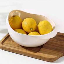 1 cái Dụng cụ vo gạo, rổ lọc, bát nhựa rửa gạo, rổ đựng rau củ quả, phụ kiện nhà bếp, quà tặng dụng cụ nhà bếp không thể thiếu cho đầu bếp tại gia, lưu trữ tiết kiệm không gian cho dụng cụ sắp xếp nhà bếp, ý tưởng quà tặng nhà bếp Giáng sinh - Một cỡ - Xem 2