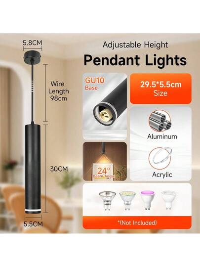 Plafondspot GU10 Europees Retro Zwart - Afbeelding 9