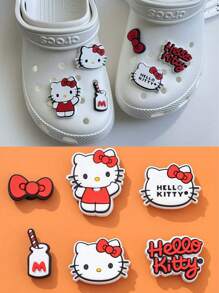 Sanrio Hello Kitty Men's/Women's Shoe Decoration -3D Cute And Stylish Detachable Shoe Decoration, Suitable For Clogs And Sandals In Spring And Summer