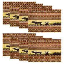 1/4/6 piezas Manteles individuales lavables de lino con estampados, salvamanteles protectores para mesa de interior y exterior, adecuados para vacaciones, fiestas, cocina