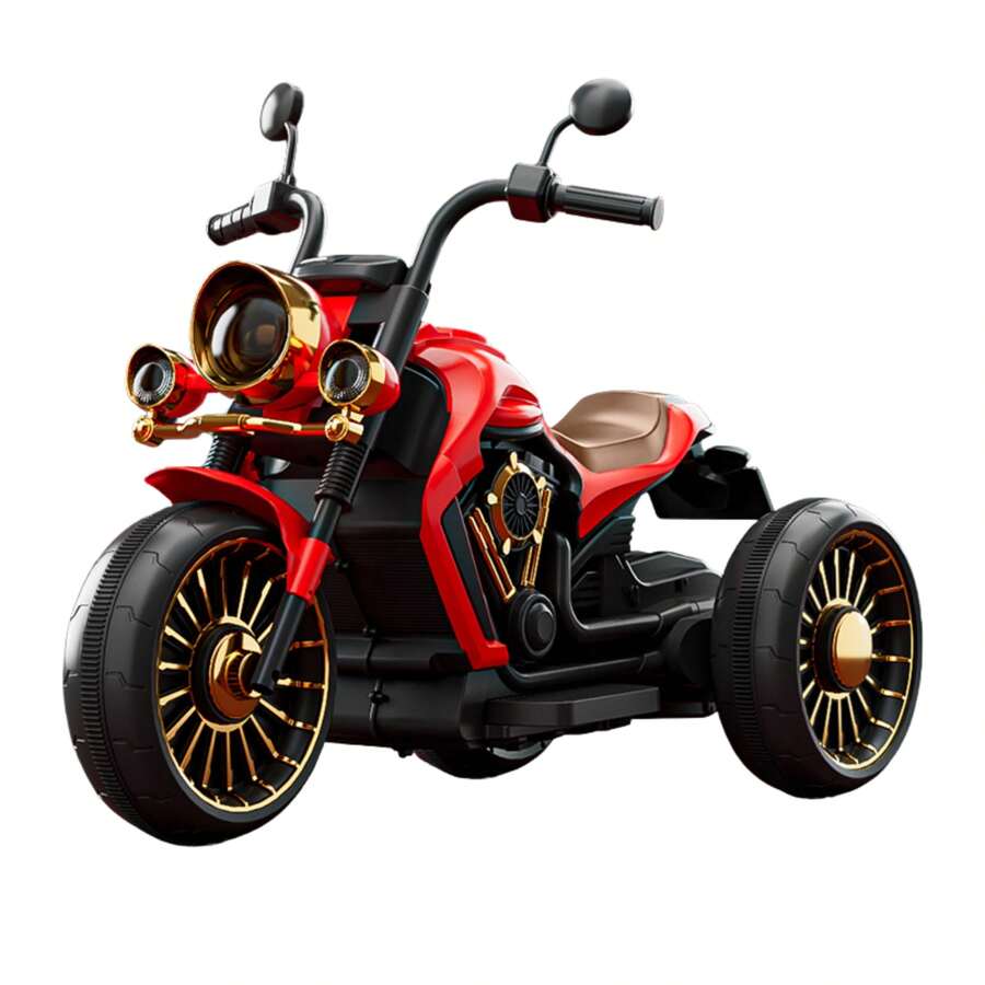MAGIC SELECT Scooter Eléctrica para Niños de 1-3 Años con Mando de Control y Acelerador Manual, Música, Bluetooth y Luz, Batería Recargable y Cargador Incluido - Rojo - Ver 1
