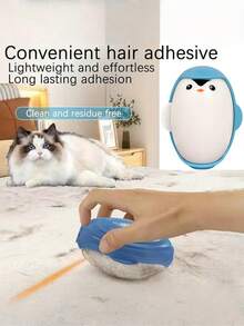 1/2 件装可爱企鹅宠物去毛刷 - 可重复使用的硅胶除毛刷，适用于衣物、沙发、床上用品 | 可水洗毛发收集器，无需电源，宠物主人趣味清洁工具 [设计]（沙特国庆日）随机发货，共 2 款，母亲节、父亲节好礼 - 彩色 - 查看 5