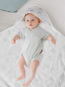 1 件婴儿襁褓毯男女通用襁褓包裹柔软丝滑中性接收毯，适合男孩和女孩，大号 31.5 X 31.5 英寸