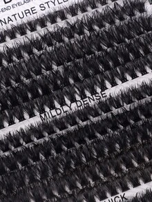 300PCS Fluffy Large Capacity Individual Lash Clusters, 10-16mm D Mix False Lash Clusters, DIY Eyelash Extension Set With Eyelash Glue, Makeup Remover, Tweezer, For Easy Apply Long Lasting At Home, Extension Kit, Clusters Kit, Lashes, Eyelashes, Fake Lashes