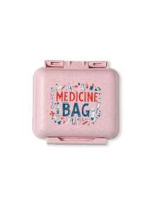 Mini 6-Compartment Pill Box Portable 6-Compartment Small Pill Box Pill Packaging Sealed Storage Box, 6-Day Storage Box For A Week, Letter Pattern Travel Pill Storage Box, 6 Compartment Portable Pill Box, Daily Pill Box For Storing Vitamins, Small Pill Container For Pocket Wallet Medicine Storage Box, Charm Storage Box