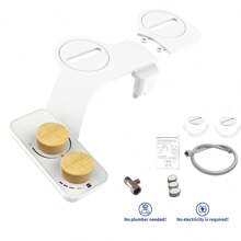 1pc,Cold Water Attachable Toilet Bidet - DITACHABLE- SAVE CUBIT FEET(Dual Retractable Nozzles)