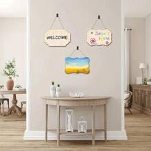 3 件/包 14.7 厘米 * 22 厘米空白木质标牌、DIY 木板、绘画用品、手工艺品和装饰品、铭牌、家居、户外、花园、门廊、门窗装饰、木雕、建筑模型、节日礼物、装饰性悬挂木质饰品、艺术板，适用于返校、万圣节、感恩节、圣诞节、生日、婚礼派对装饰