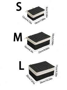 3pcs/2pcs/1pc Woven Baskets With Handles, Can Store Cosmetics, Keys, Snacks, For Living Room, Entryway, Home Decor, Woven Box, Wedding Gift Decor Basket, Autumn Decor Storage, Back To School Supplies, Bedroom Organizer Basket, Holiday Gift Storage Basket, Ideal Gift Basket (Black)