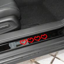 爱车尾灯贴纸粉色可爱通用尾灯车灯贴纸汽车灯贴花配件 - Heart Shape - 查看 5