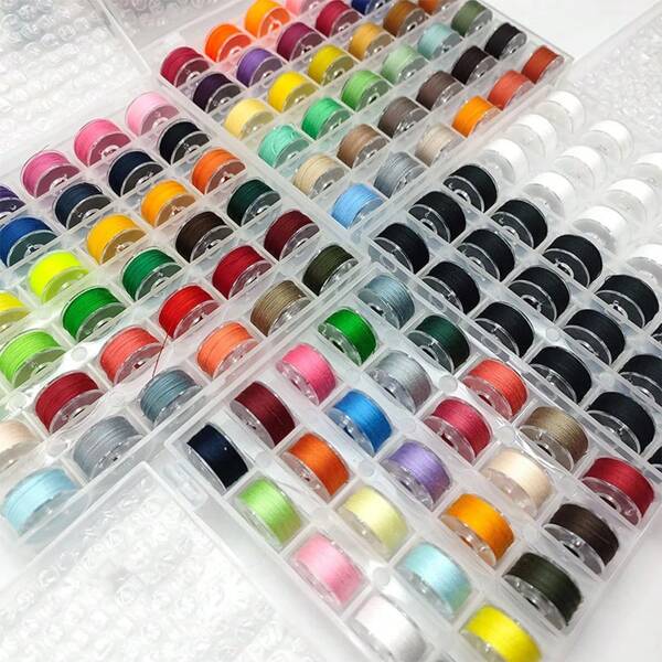 25/36Pcs Multicolor Bobbin Thread Polyester Thread Spools Sewing Machine Bobbins With Storage Box For Embroidery Sewing Accessories