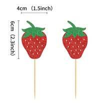 Topo de Bolo da Série Criativa de Frutas de Verão, Laranjas, Morangos, Decorações para Festa de Tema de Um Ano