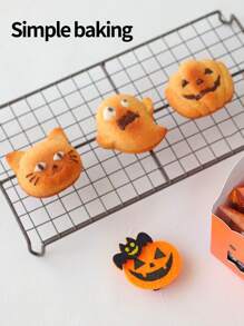 1 pieza Molde de silicona para pastel de Halloween, una herramienta para hacer gominolas, gelatina y chocolate con modelos de calabaza, fantasma y gato, decoraciones de repostería DIY y utensilios de cocina para fiestas festivas, herramientas para hacer postres, decoraciones de Halloween
