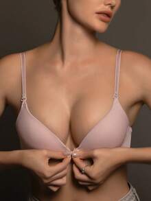 Áo ngực thể thao mỏng liền mạch gợi cảm cho nữ, nâng và làm đẹp ngực, ngăn ngừa chảy xệ - Hồng - Xem 1