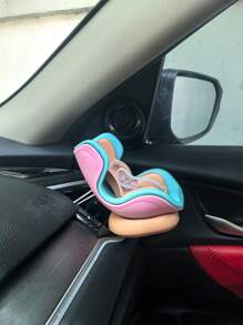 1 Pc For Labubu Plush Seats, Colourful Car Ventilation Clip Trim, Monster With Seat Accessories - Cute Car Seat Design, Fun House Accessories And Vehicle Interior With Fixing Clips Shooting Reason Is Slightly Colored