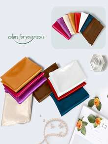 1pc Silky Shiny Satin Fabric, Fashion Crafts Clothing Decorative Material