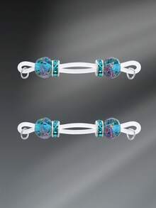 CIZME 1 对可爱玻璃乳头袖口，适合女性日常装饰，假乳头穿孔首饰彩色玻璃可调节假乳头环假穿孔首饰夹在乳头上非穿孔乳头首饰 - Fake Nipple Ring - 查看 13