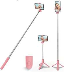 Selfie Stick Tripod, 3 In 1 Extendable & Portable  Tripod Selfie Stick With Wireless Remote Compatible With  16 15 14 13 12 11 Pro Xs Max 8 7, Galaxy Note10/S20/S10/OnePlus 9/9 PRO Etc,9969562