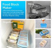 Silicone Freezer Trays With Lid,1-Cup Soup Freezer Container Large Ice Cube Molds With Reinforced Steel Ring Top For Freezing Soup Sauce Broth Leftovers Oven Dishwasher -Safe(2-Pack),9830792